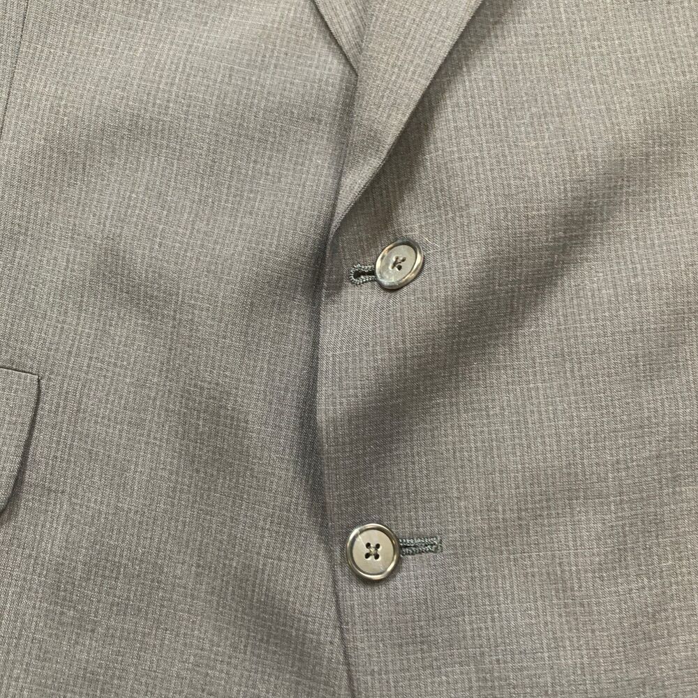 Vintage Hart Schaffner Marx Blazer Mens 44R Navy Windowpane Sport Coat Made USA - Picture 5 of 16